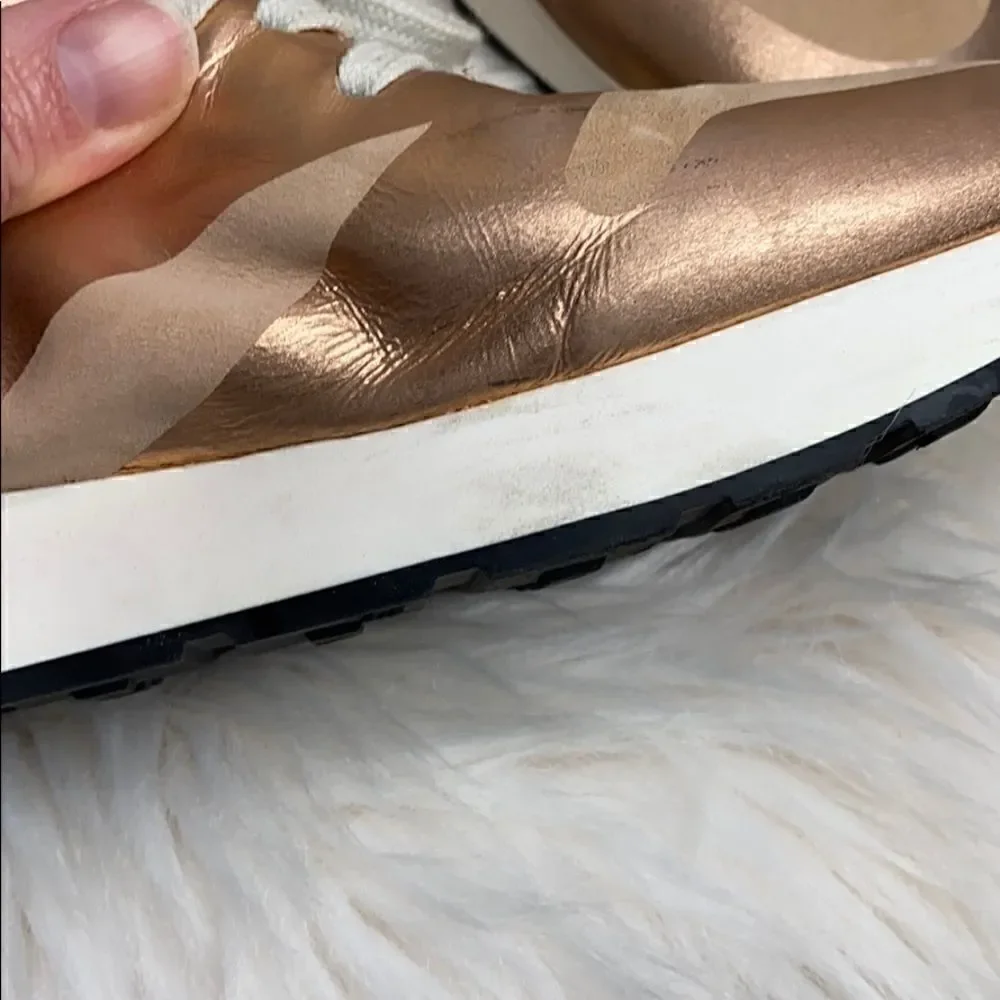 Free People | Rose Gold Kick It Sneakers | 38/7